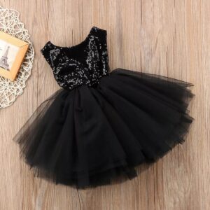 Black Sequin Tutu Dress