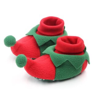 Red & Green Elf Slippers